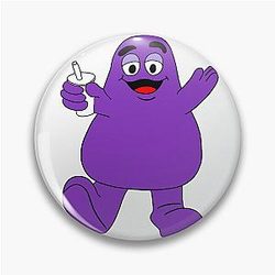 McDonald's Grimace Fast Food Mascot Pin