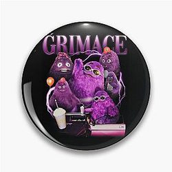 Grimace in 90s Y2K Style Tribute Pin