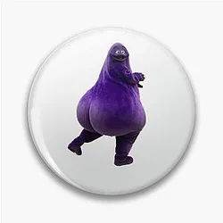 Thick Grimace Meme Pin