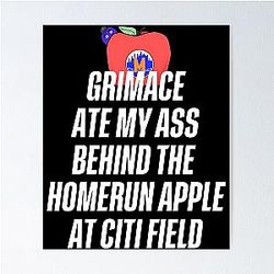 Grimace Ate My Hat at Citi Field Poster