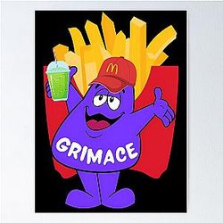 Grimace McDonald's Poster