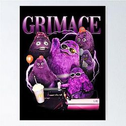 Grimace 90s Poster