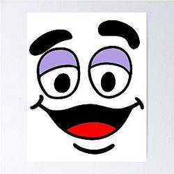 Funny Grimace Face Poster