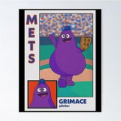 Grimace Baseball Card Poster
