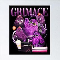 Grimace 90s Y2K Style Tribute Poster