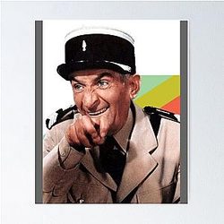 Louis de Funès Grimace Classic Poster