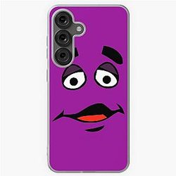 Grimace Cartoon Design Transparent Background Samsung Galaxy Soft Case