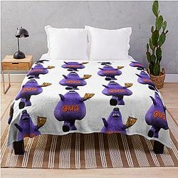 Grimace Fan Throw Blanket