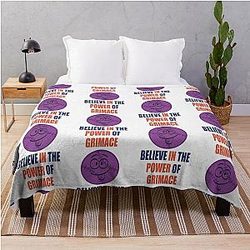 Believe in the Power of Grimace Throw Blanket