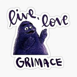 Live Love Grimace Sticker