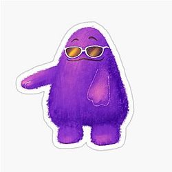 Grimace McDonald's Sticker