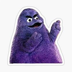 Angry Grimace McDonalds Sticker