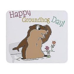 CafePress Happy Groundhog Day Mousepad Non-Slip Rubber Gaming Pad
