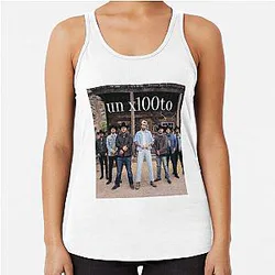 Bad Bunny - Un x100to song cover Grupo Frontera Racerback Tank Top
