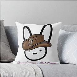 Grupo Frontera x Bad Bunny Throw Pillow