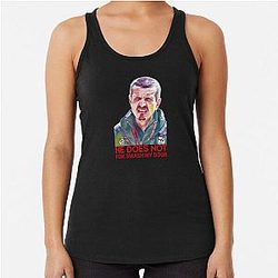 Guenther Steiner F1 He Does Not Smash My Door Racerback Tank Top