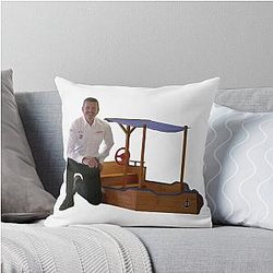 My Boat - Guenther Steiner Formula 1 Oil Paint Throw Pillow