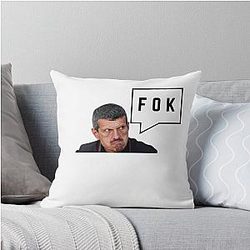 Guenter Steiner Funny FOK Throw Pillow