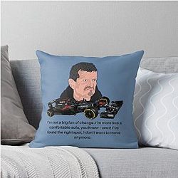 Guenther Steiner funny Throw Pillow