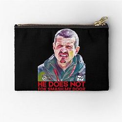 Guenther Steiner F1 He Does Not F1 Smash My Door Zipper Pouch