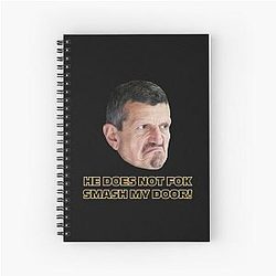 Fok Smash My Door - Guenther Steiner Formula 1 Oil Paint Spiral Notebook