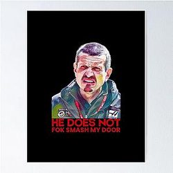 Guenther Steiner F1 He Does Not F smash My Door Poster