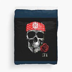 Skull art Guns Roses Duvet Cover