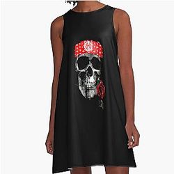 Skull Art A-Line Dress