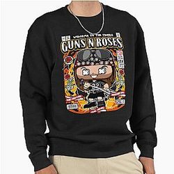 Guns N' Roses Welcome to the Jungle Sweet Child O' Mine November Rain Axl Rose Heavy Metal Music Fan Pullover Sweatshirt