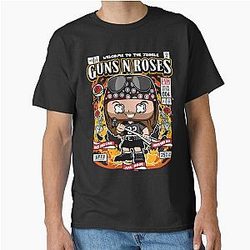 Guns N Roses Welcome To The Jungle Sweet Child O Mine November Rain Axl Rose Heavy Metal Music Fan Classic T-Shirt 
becomes:
Guns N' Roses Welcome To The Jungle Sweet Child O' Mine Axl Rose
