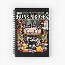 Guns N Roses Welcome To The Jungle Sweet Child O Mine November Rain Axl Rose Heavy Metal Music Fan Spiral Notebook