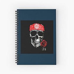 Skull art Guns Roses Spiral Notebook