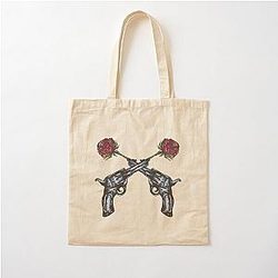 Guns and Roses Sticker Cotton Tote Bag