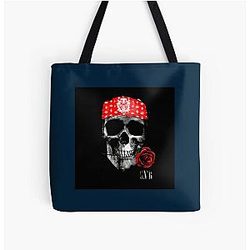 Skull art Guns N Roses All Over Print Tote Bag