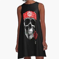 Skull art - Guns N Roses A-Line Dress