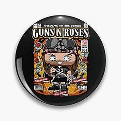 Guns N Roses Welcome to the Jungle Sweet Child O Mine November Rain Axl Rose Heavy Metal Music Fan Pin
