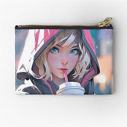 Gwen Stacy Coffee Spider Verse Zipper Pouch