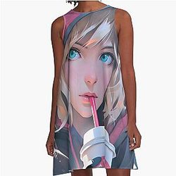 Gwen Stacy Coffee A-Line Dress