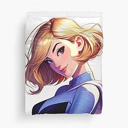 Gwen Stacy Cute Art Duvet Cover