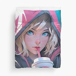 Gwen Stacy Coffee Spider-Verse Duvet Cover