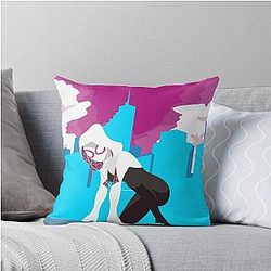 Gwen Stacy Spider-Woman Throw Pillow