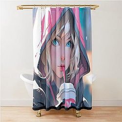 Gwen Stacy Coffee Spider-Verse Shower Curtain