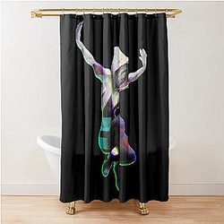 Gwen Stacy Roman Glitch Shower Curtain