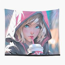Gwen Stacy Coffee Spider Verse Tapestry