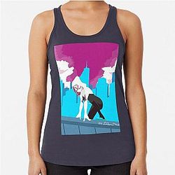 Gwen Stacy Spider Woman Racerback Tank Top