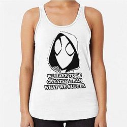 Gwen Stacy Quotes Racerback Tank Top