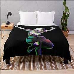 Gwen Stacy Roman Glitch Throw Blanket