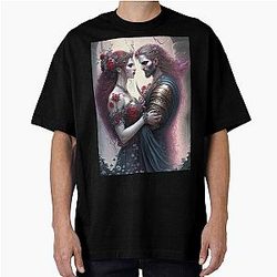 Hades and Persephone Couple Oversized T-Shirt