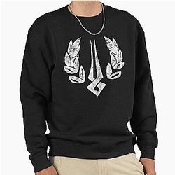 Hades Game Distressed Logo Zagreus Logo Pullover Sweatshirt