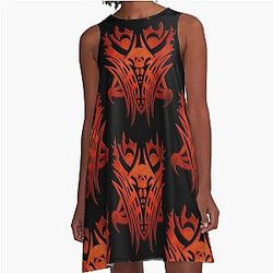 Emet-Selch's Glyph Mask - Hades - FF14 A-Line Dress